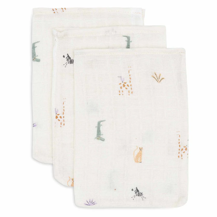 Tetra washandjes Jollein set van 3 - Jungle jambo