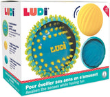 Ludi - set van 3 sensorische ballen 'Blue'