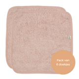 Reusable wipes Timboo (6 stuks) - Misty Rose