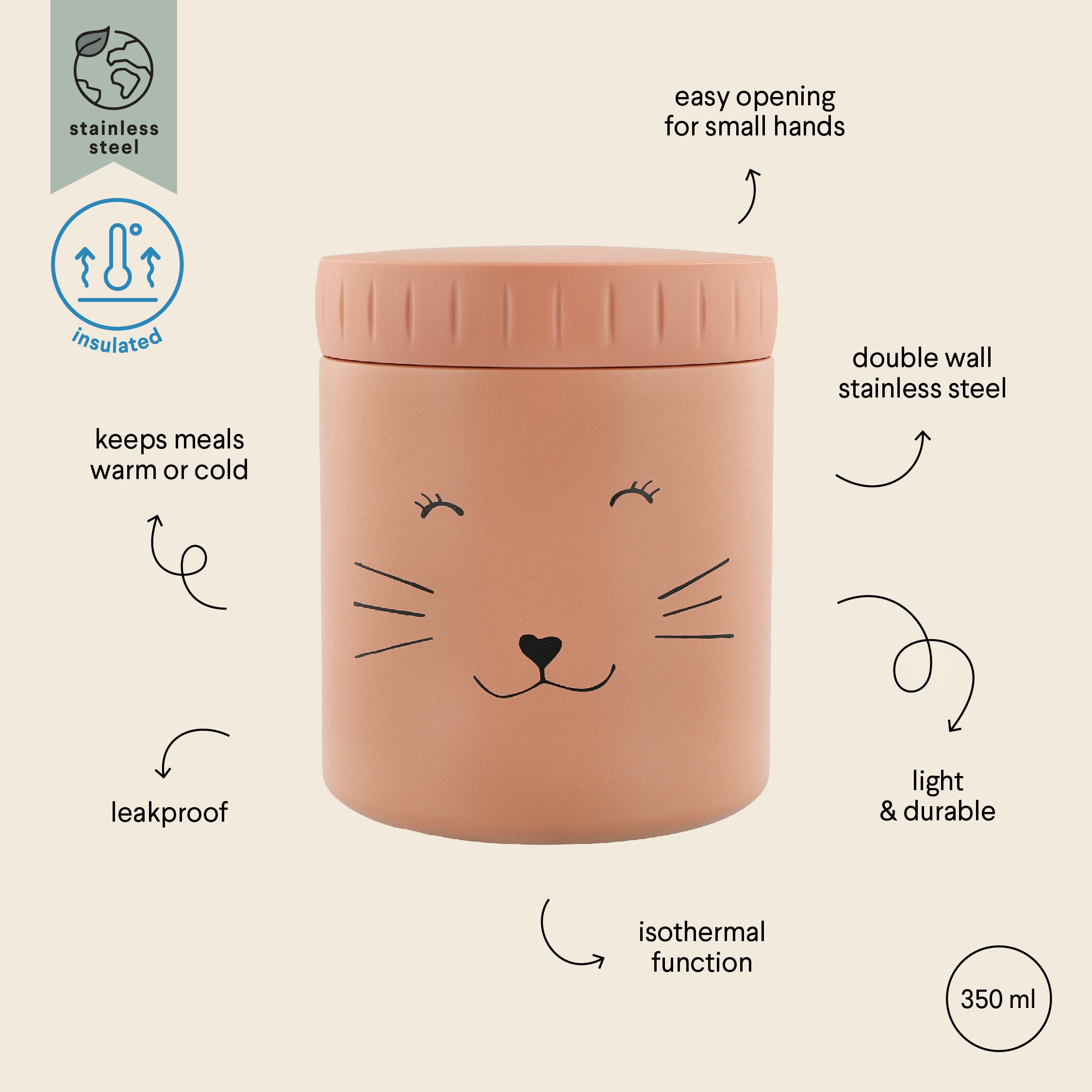 Isothermische voedselpot Trixie - Mrs cat 350ml